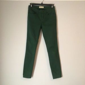 Madewell emerald green skinny pants